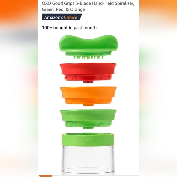 OXO Good Grips 3-Blade Hand-Held Vegetable Spiralizer - Picture 2 of 10